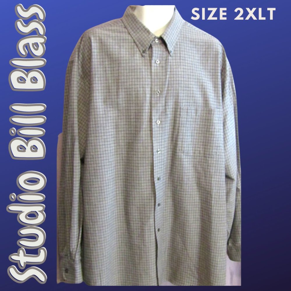 Studio Bill Blass Mens Button Down Shirt Size 2XLT
